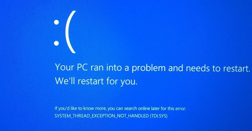 Как исправить ошибку System Thread Exception Not Handled в Windows 10