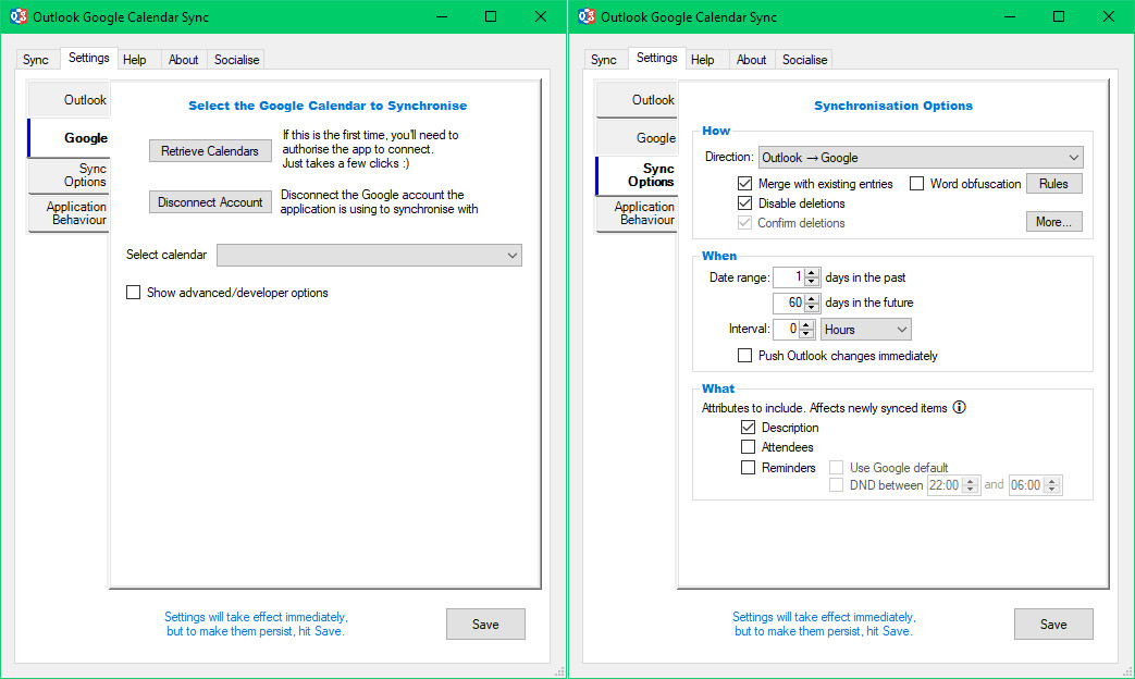 OGCS – утилита для синхронизации календарей Outlook и Google